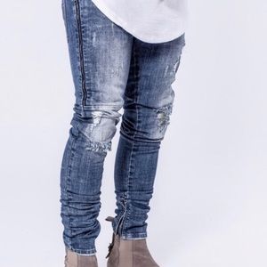 Kollar Clothing Stack Fit Zipper Denim - Size 32